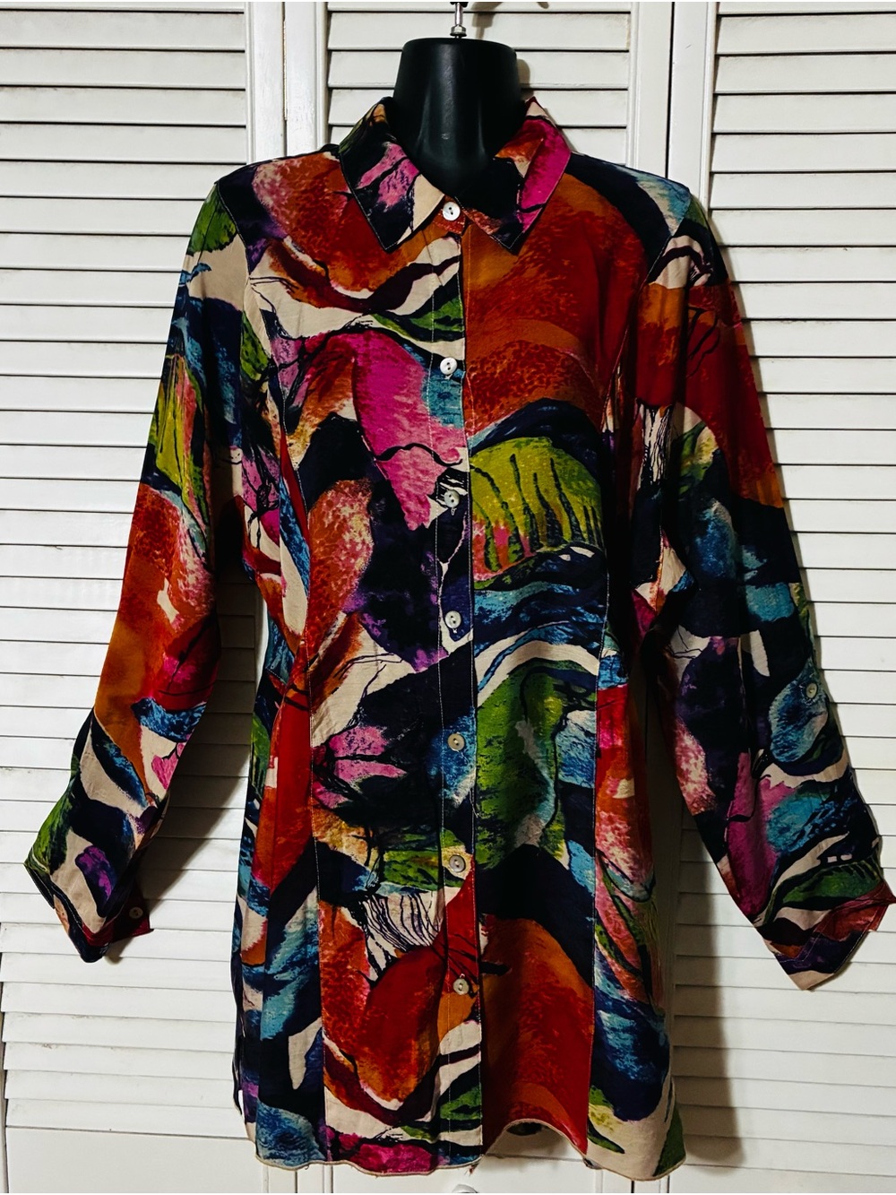 John Mark Multicolor Abstract Button-Down Shirt